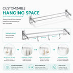 Folding Double Towel Rod | Flippers Series