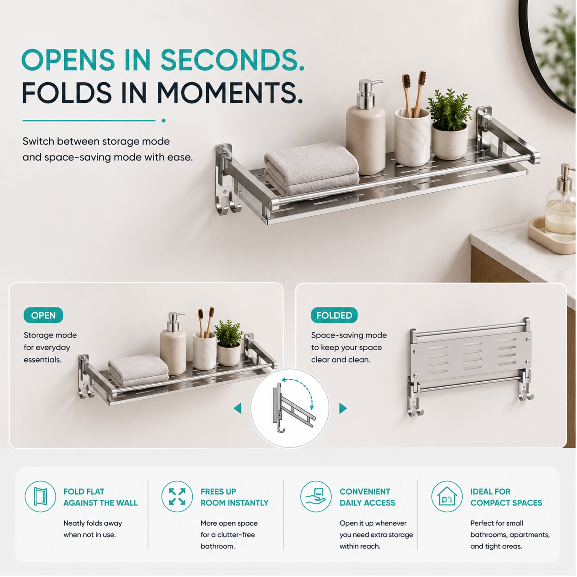 Folding Shelf | Flippers Series