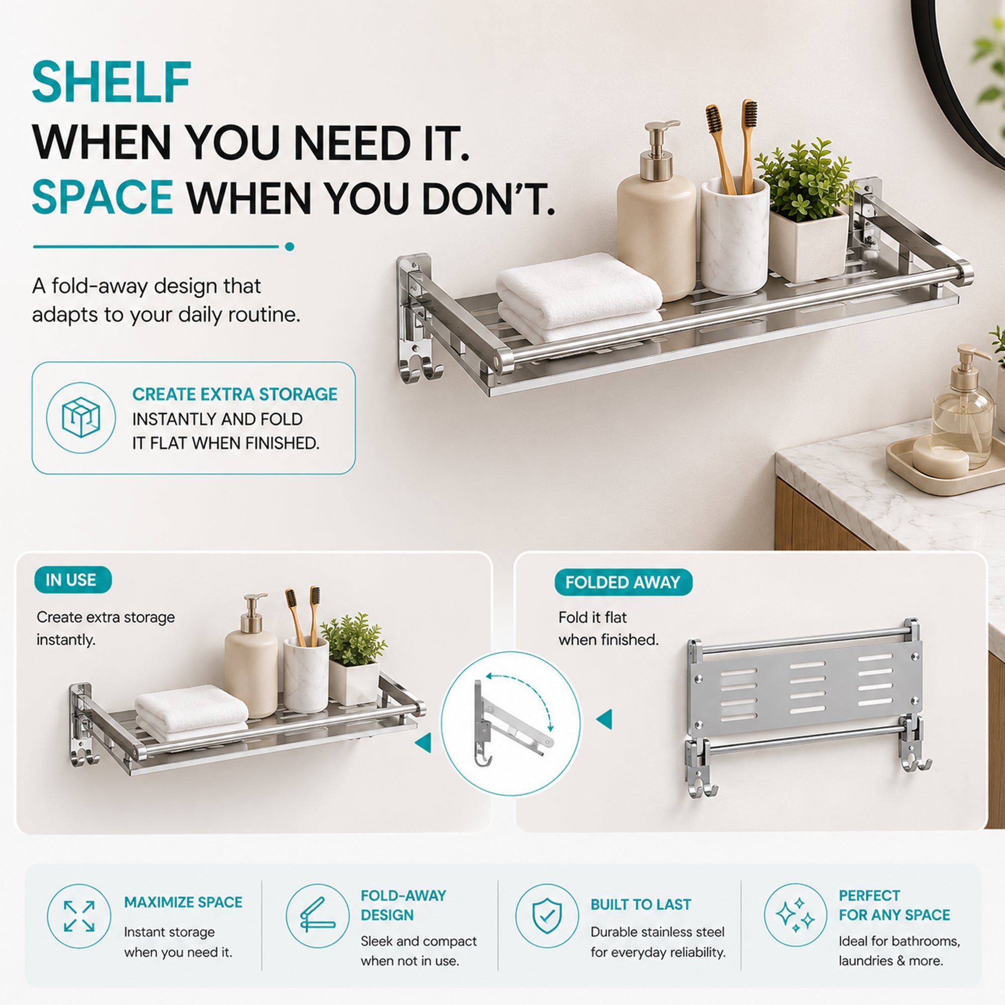 Folding Shelf | Flippers Series