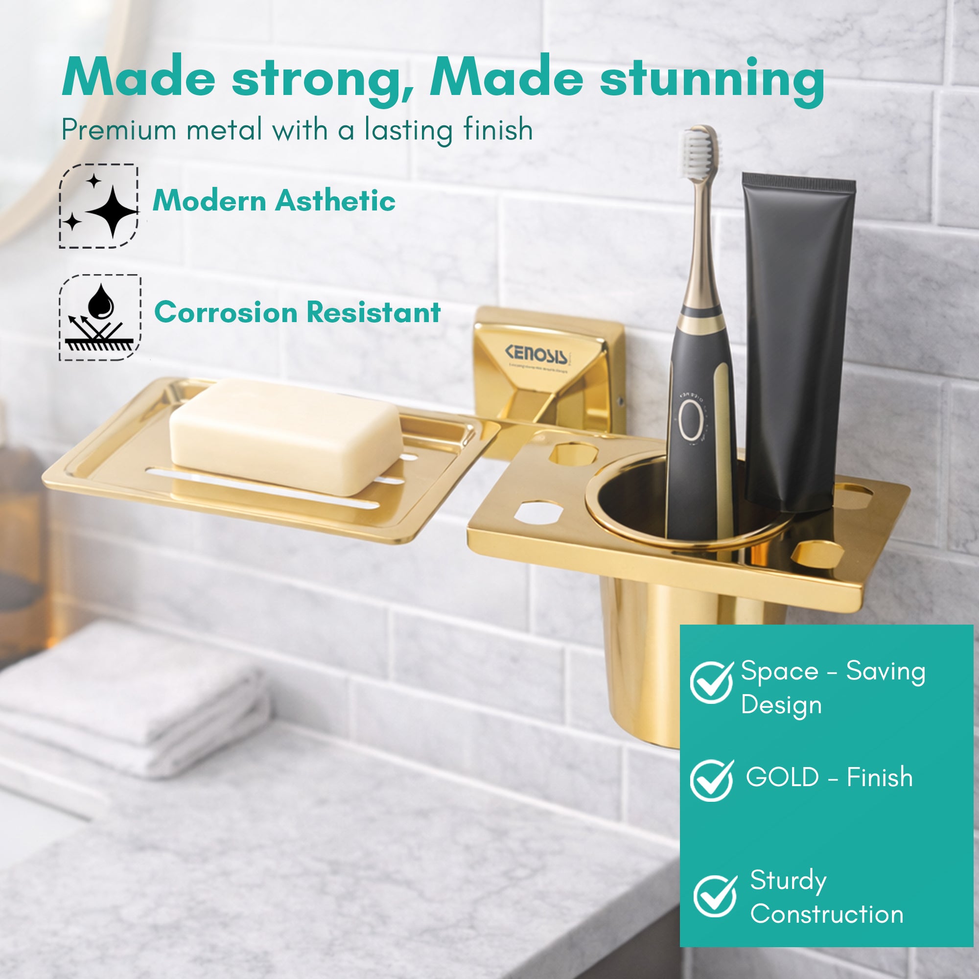 Soap Dish with Tumbler Holder | Belly Series