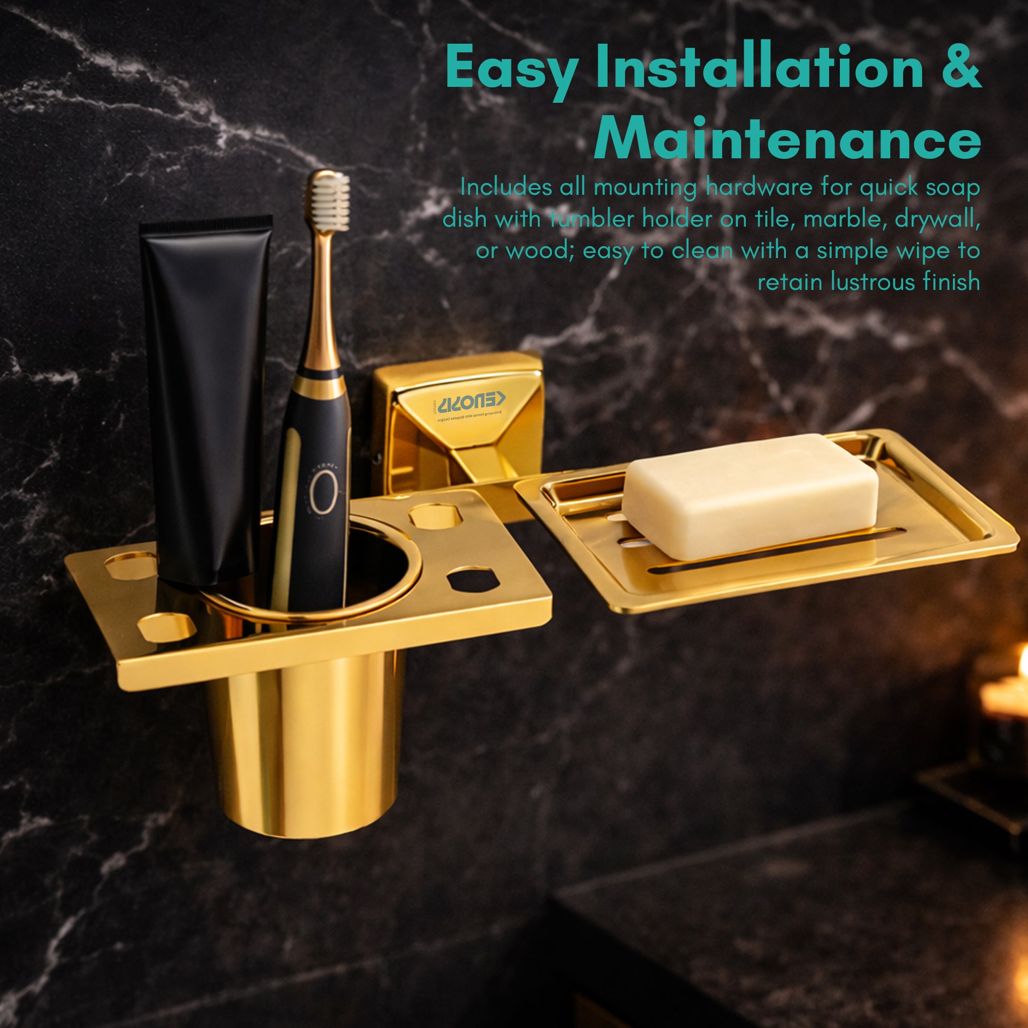 Soap Dish with Tumbler Holder | Belly Series