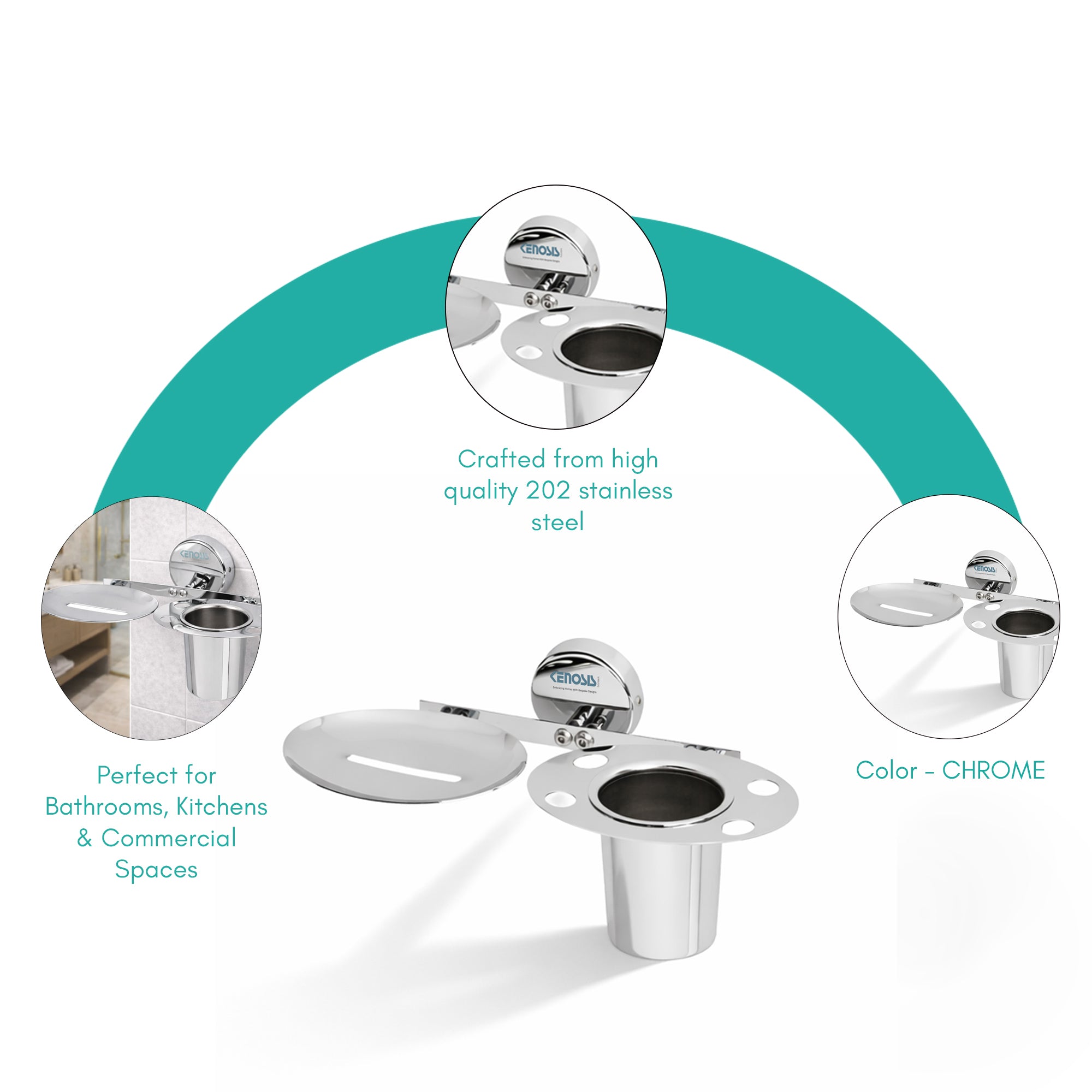 Soap Dish with Tumbler Holder | Max Series