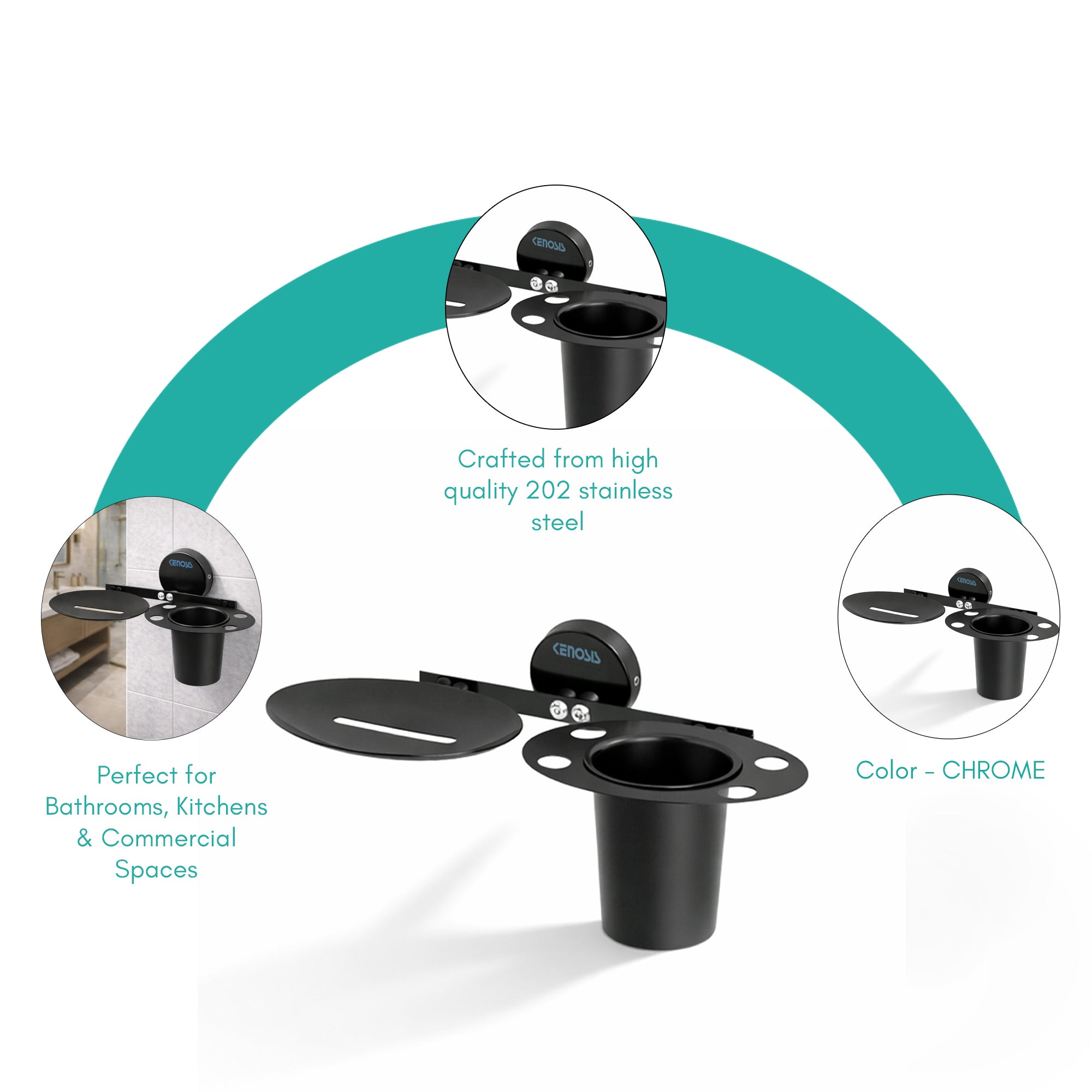 Soap Dish with Tumbler Holder | Max Series